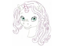 Stickdatei - Baby Unicorn LineArt 10
